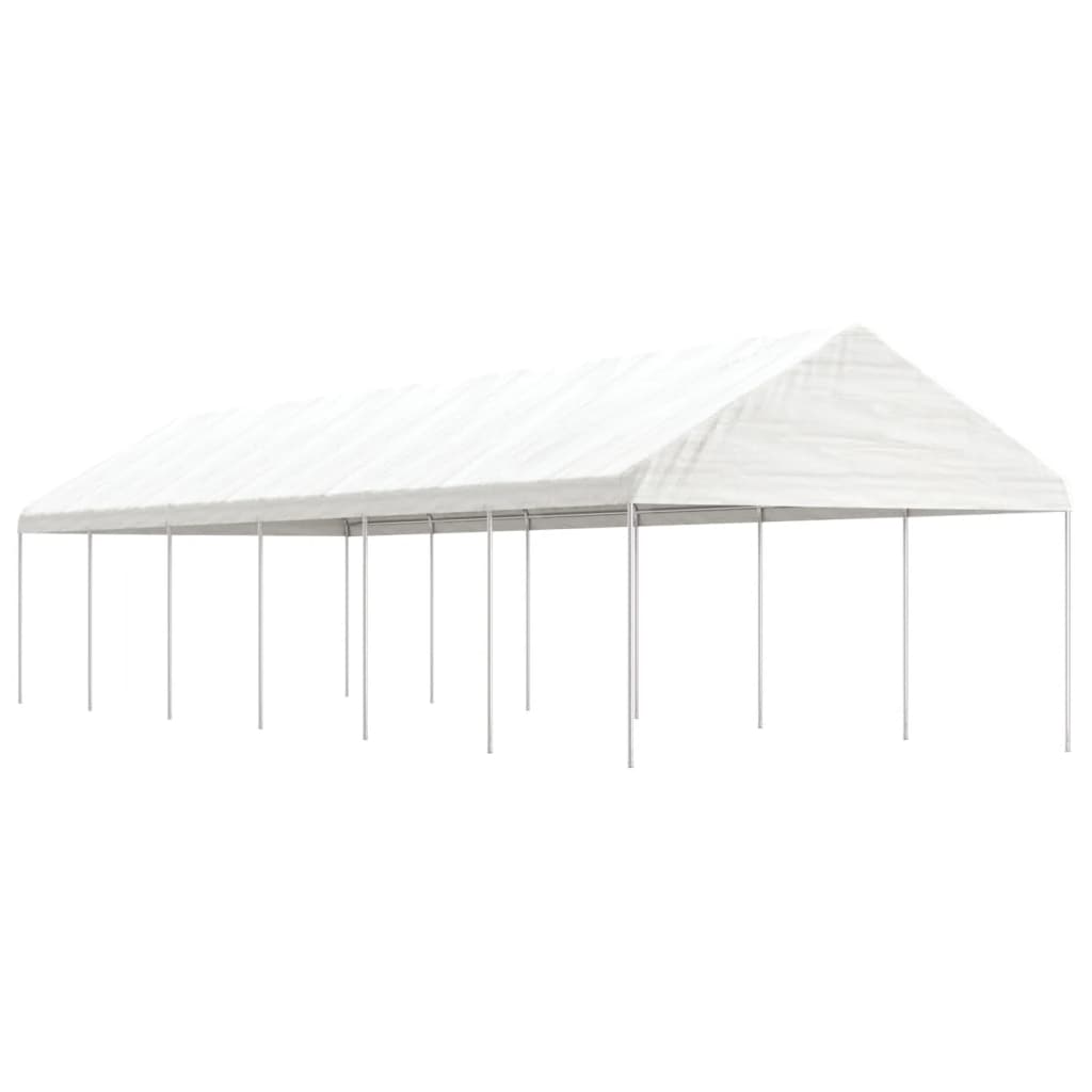 JUNG Vida Pavillon mit Dach Weiß 13,38x4,08x3,22 m Polyethylen
