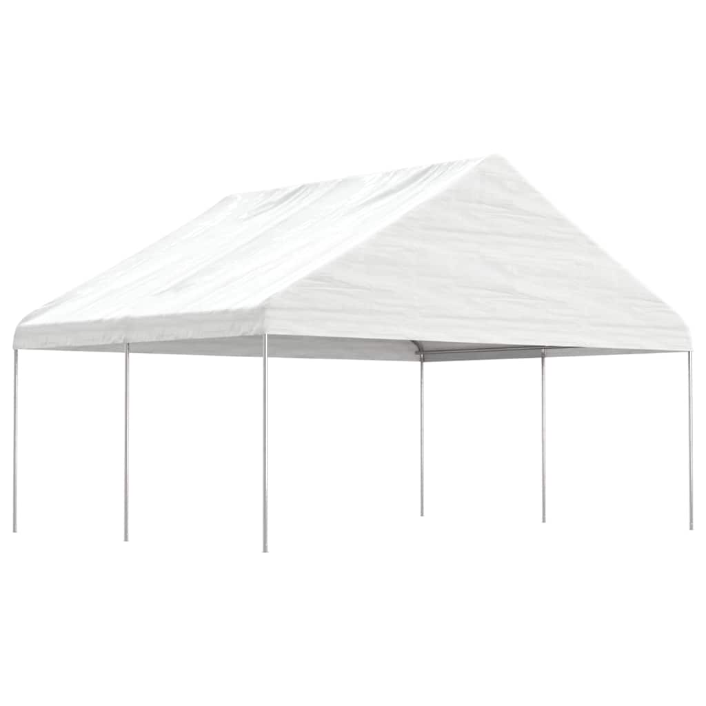 JUNG Vida Pavillon mit Dach Weiß 4,46x5,88x3,75 m Polyethylen