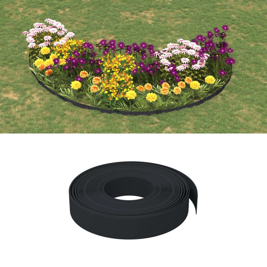JUNG Vida Rasenkante Schwarz 10 m 10 cm Polyethylen