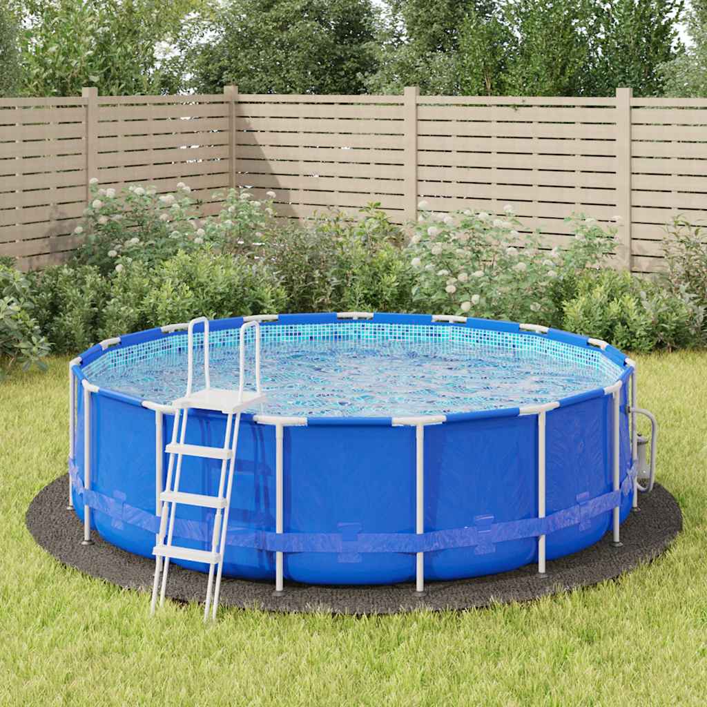 JUNG Vida Pool-Bodentuch Hellgrau Ø428 cm Polyester Geotextil