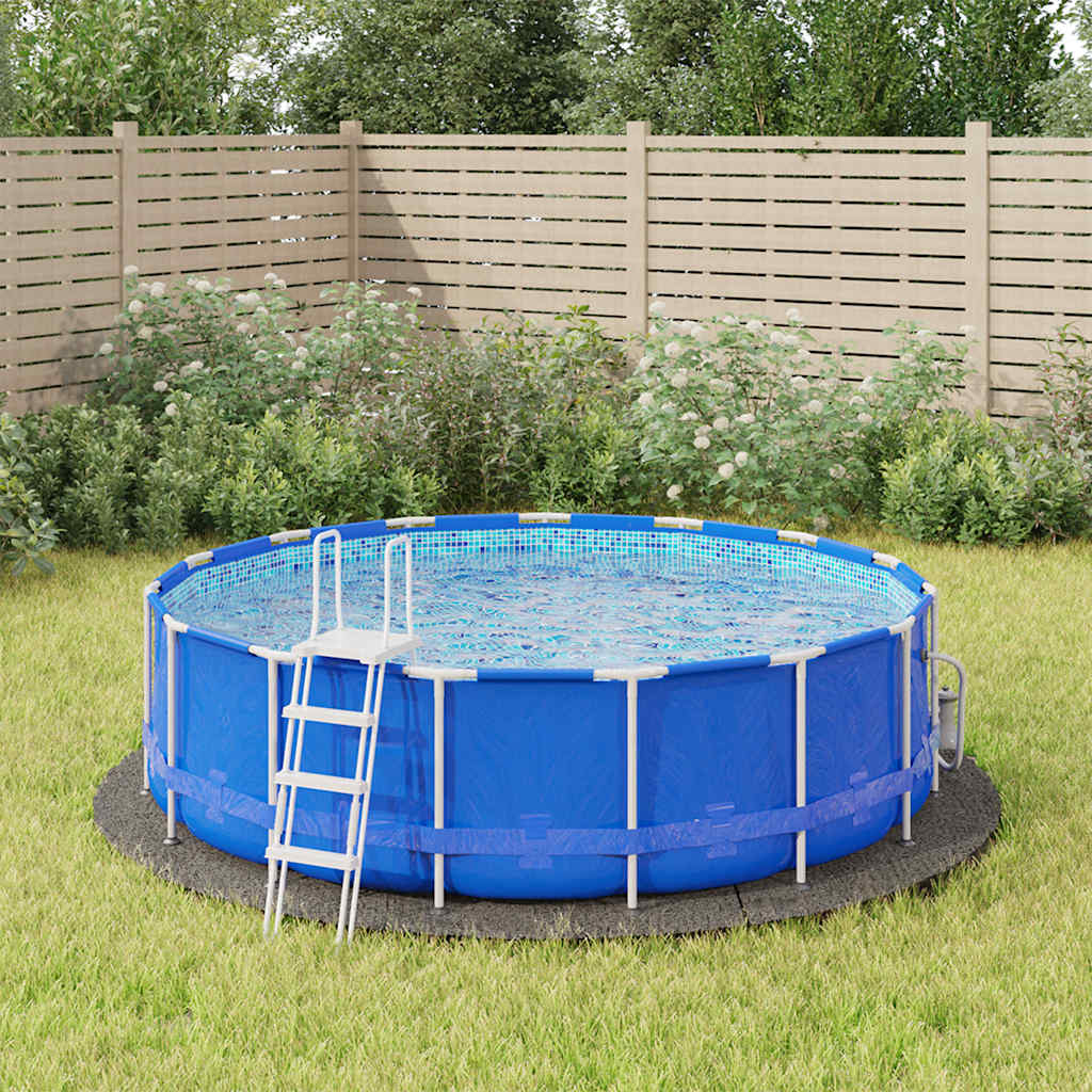 JUNG Vida Pool-Bodentuch Hellgrau Ø366 cm Polyester Geotextil
