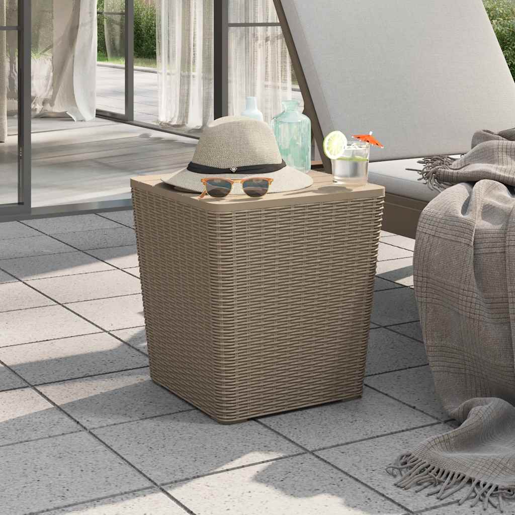 JUNG Vida Gartentisch mit Abnehmbarer Tischplatte Hellbraun Polypropylen