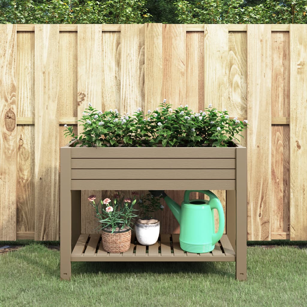 JUNG Vida Hochbeet Hellbraun 110x45x79 cm Polypropylen