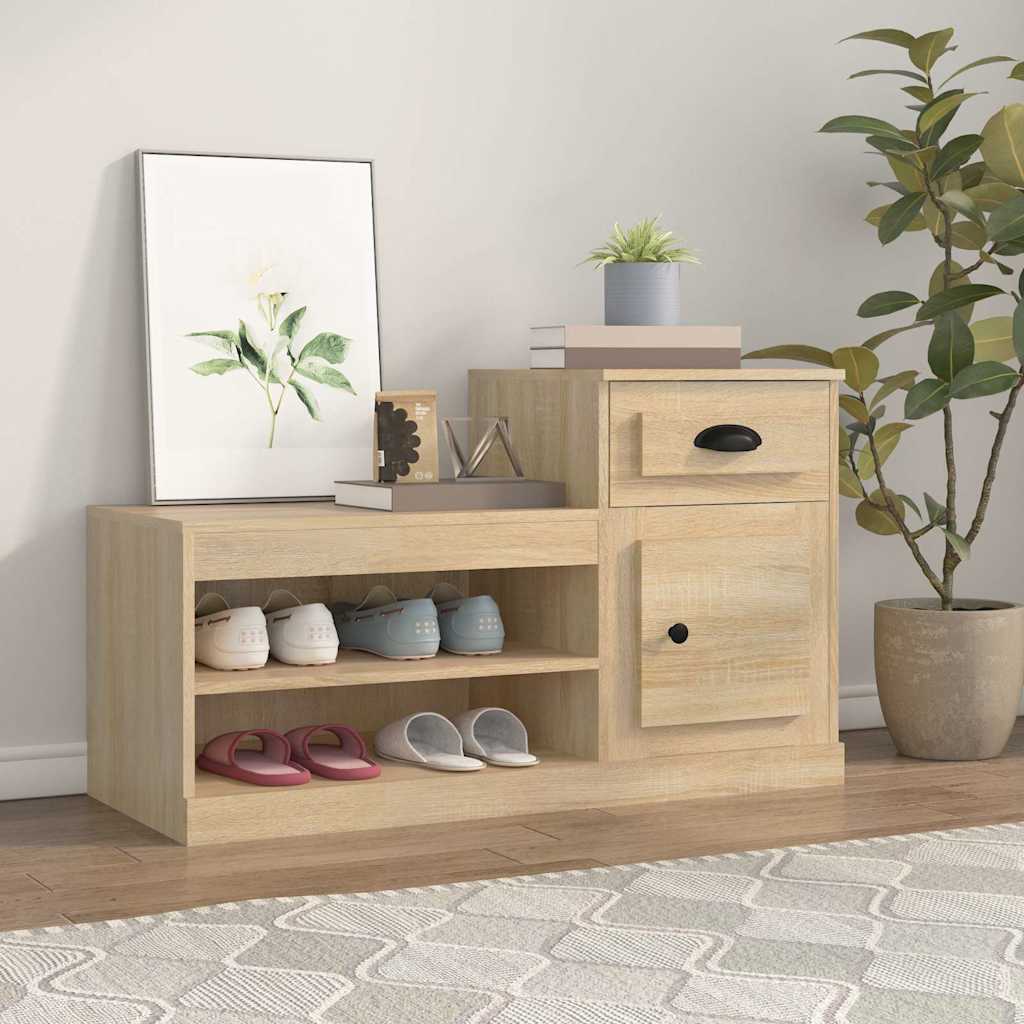 JUNG Vida Schuhschrank Sonoma-Eiche 100x42x60 cm Holzwerkstoff