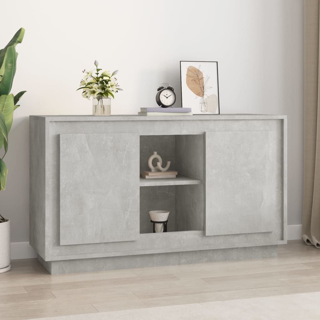 JUNG Vida Sideboard Betongrau 102x35x60 cm Holzwerkstoff