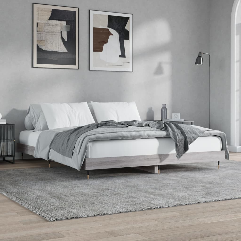 JUNG Vida Bettgestell Grau Sonoma 140x200 cm Holzwerkstoff