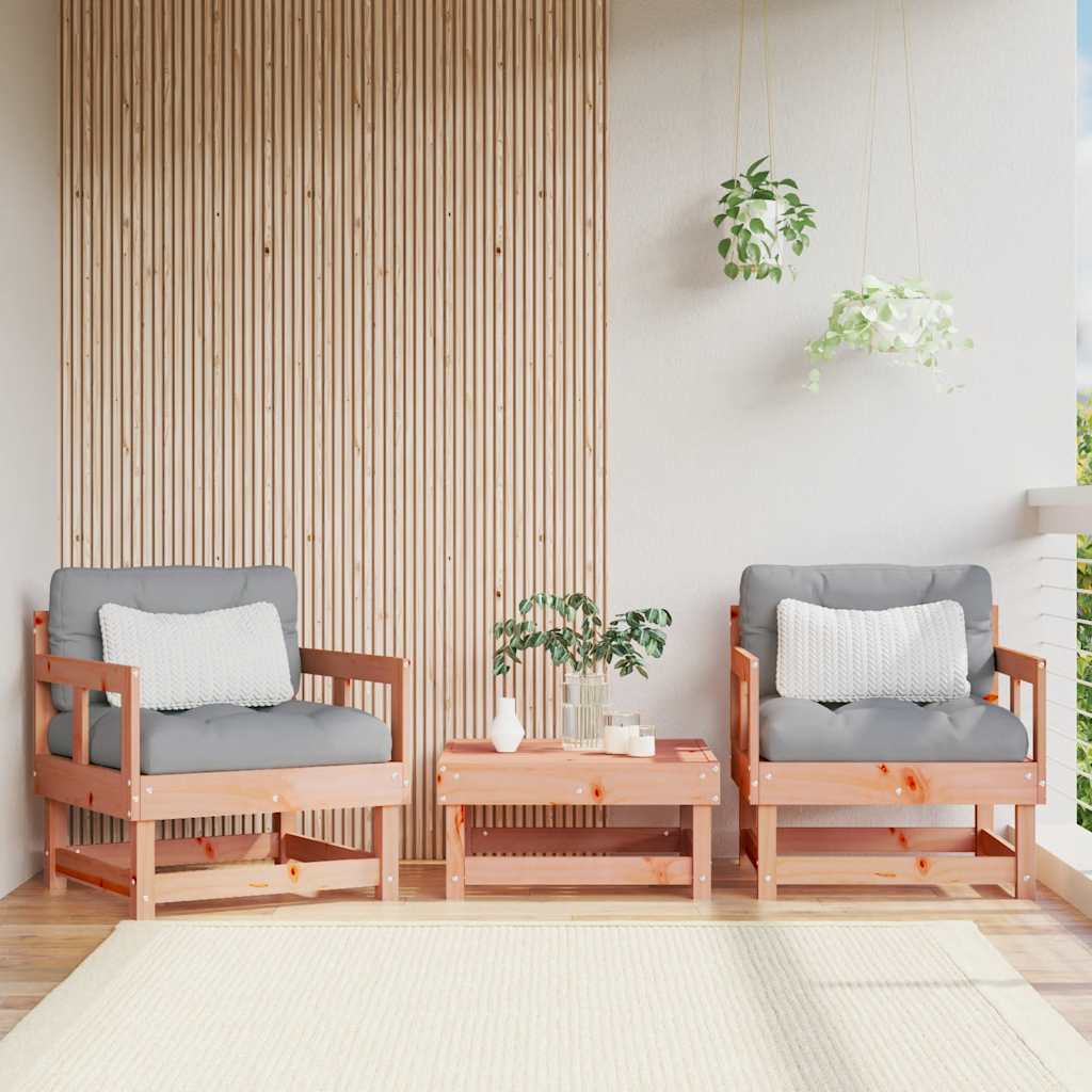 JUNG Vida Gartenstühle mit Kissen 2 Stk. Massivholz Douglasie