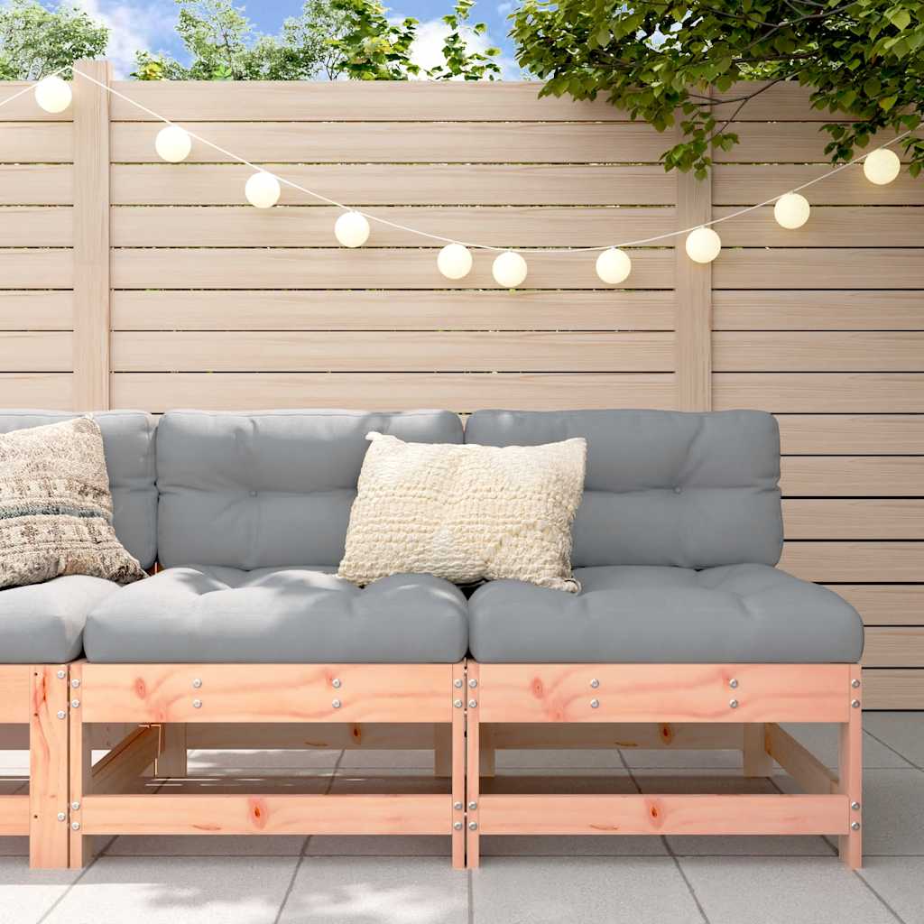 JUNG Vida Mittelsofas mit Kissen 2 Stk. Massivholz Douglasie