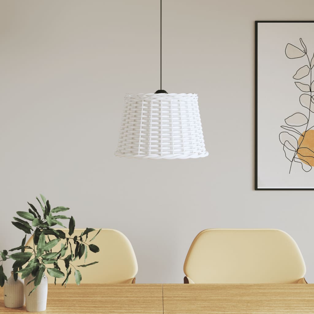 JUNG Vida Lampenschirm Weiß Ø40x26 cm Korbweide