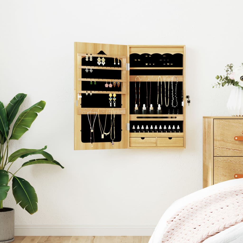 JUNG Vida Schmuckschrank mit Spiegel Wandmontage 37,5x10x67 cm