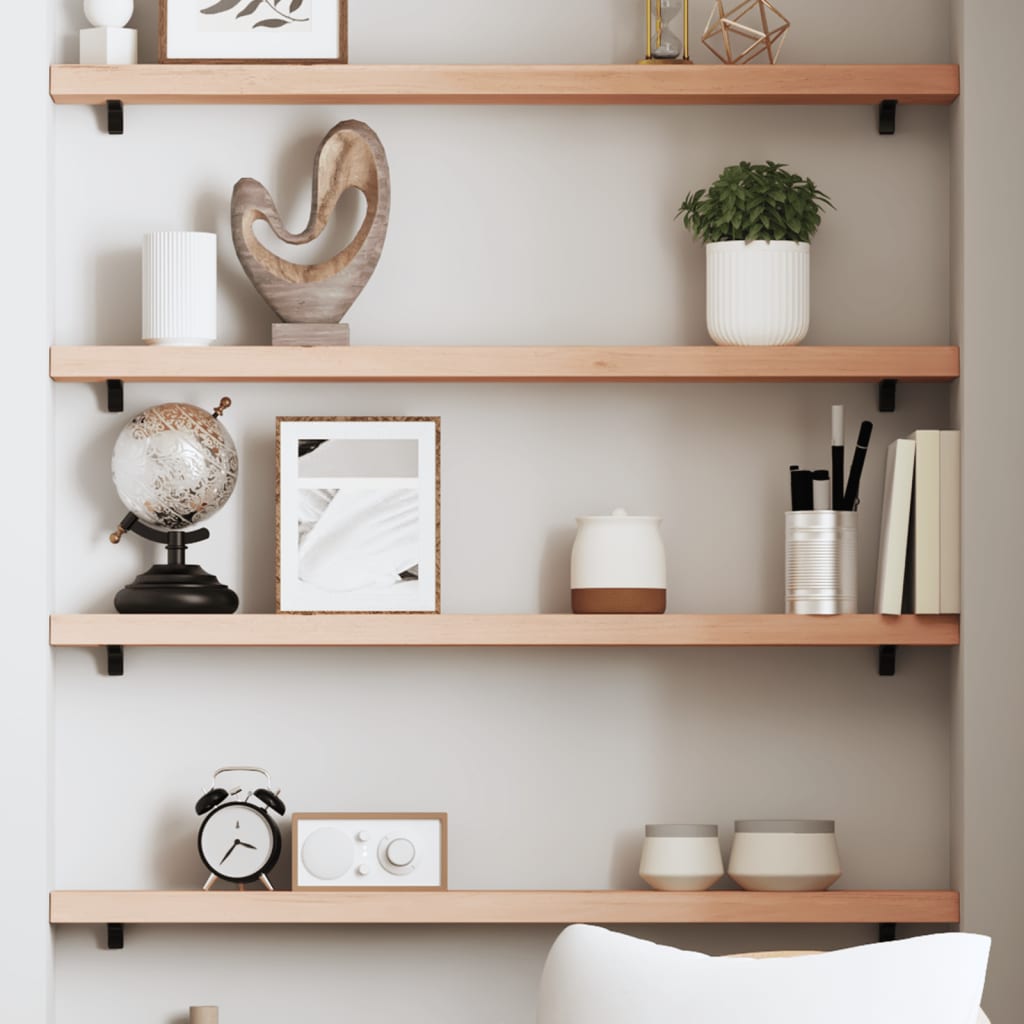 JUNG Vida Wandregal 80x10x4 cm Massivholz Eiche Unbehandelt