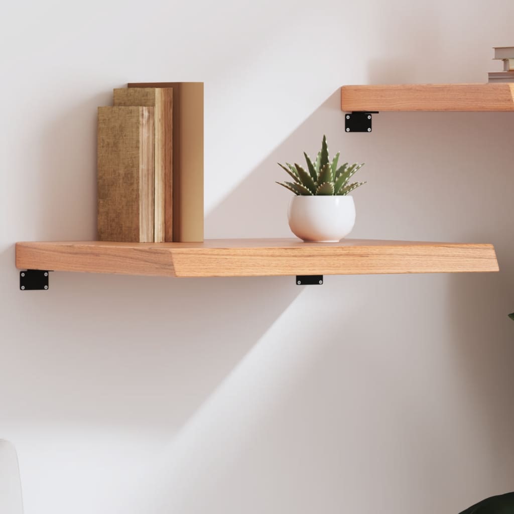 JUNG Vida Wandregal Hellbraun 60x50x(2-6) cm Massivholz Eiche Behandelt