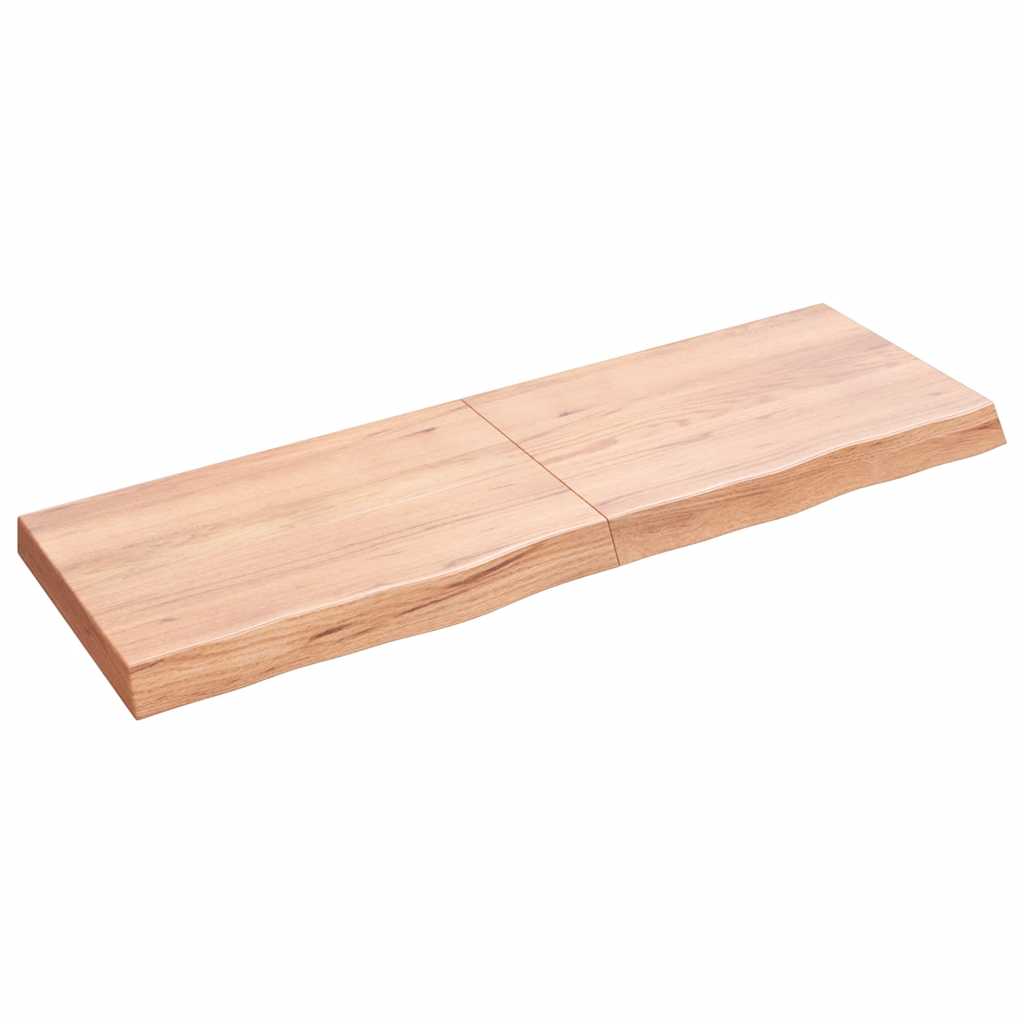 JUNG Vida Wandregal Hellbraun 120x40x(2-6) cm Massivholz Eiche Behandelt