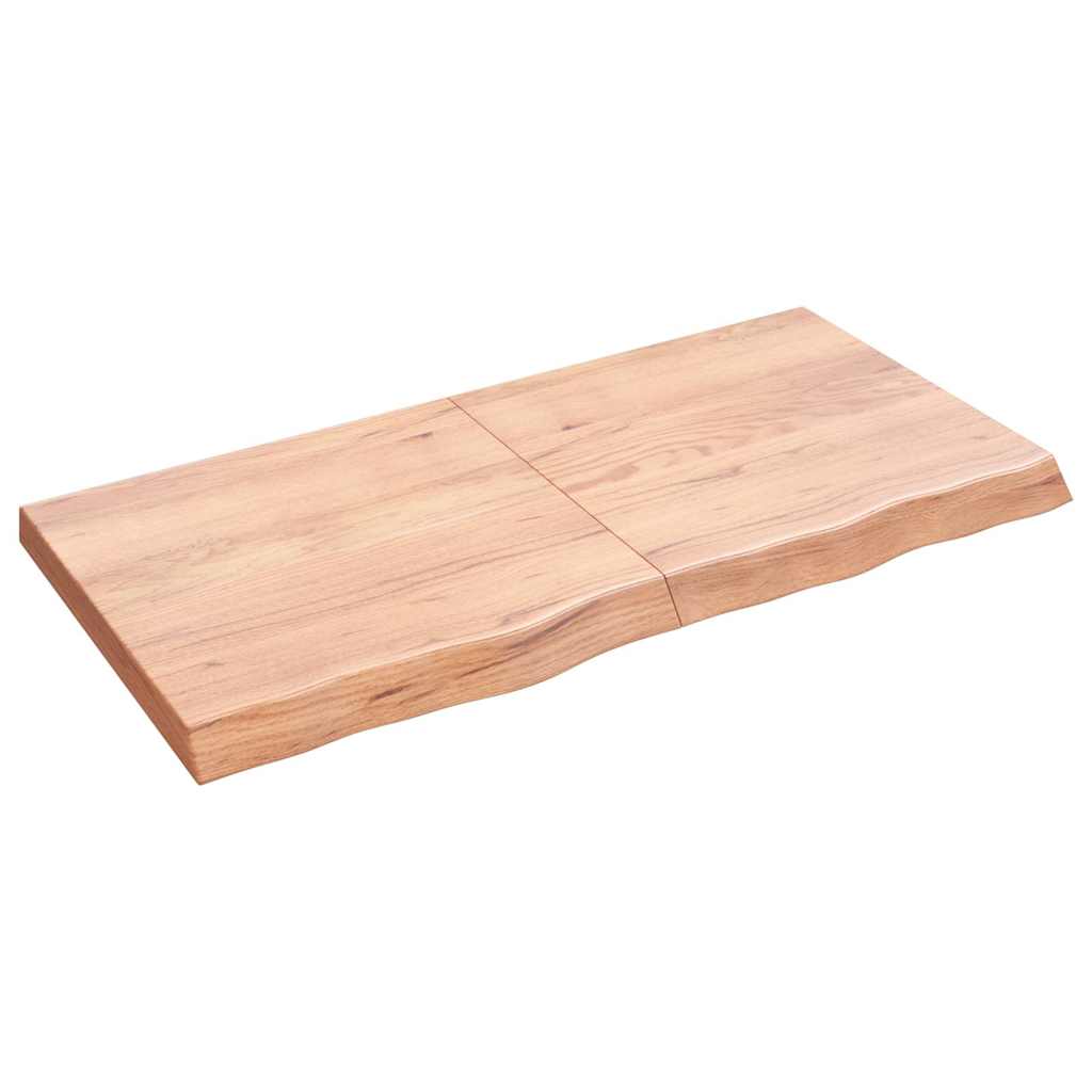 JUNG Vida Wandregal Hellbraun 120x60x(2-6) cm Massivholz Eiche Behandelt