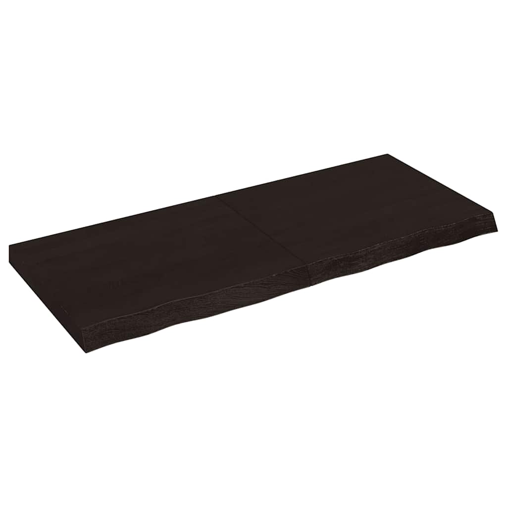 JUNG Vida Wandregal Dunkelbraun 120x50x(2-6)cm Massivholz Eiche Behandelt