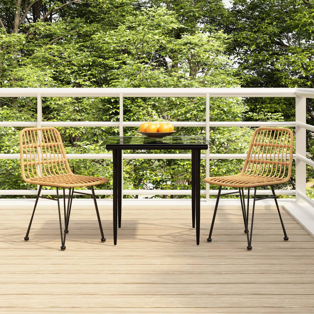 JUNG Vida 3-tlg. Garten-Essgruppe Poly Rattan