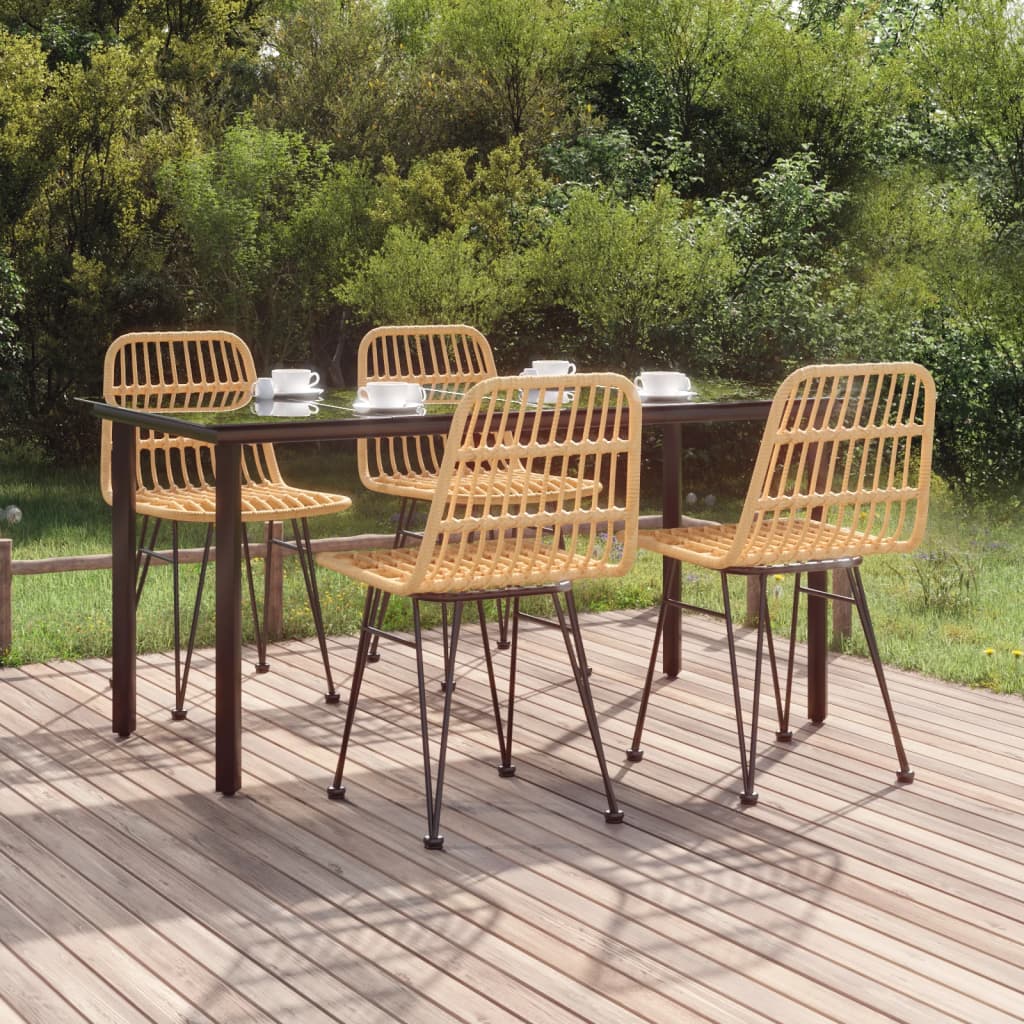 JUNG Vida 5-tlg. Garten-Essgruppe Poly Rattan