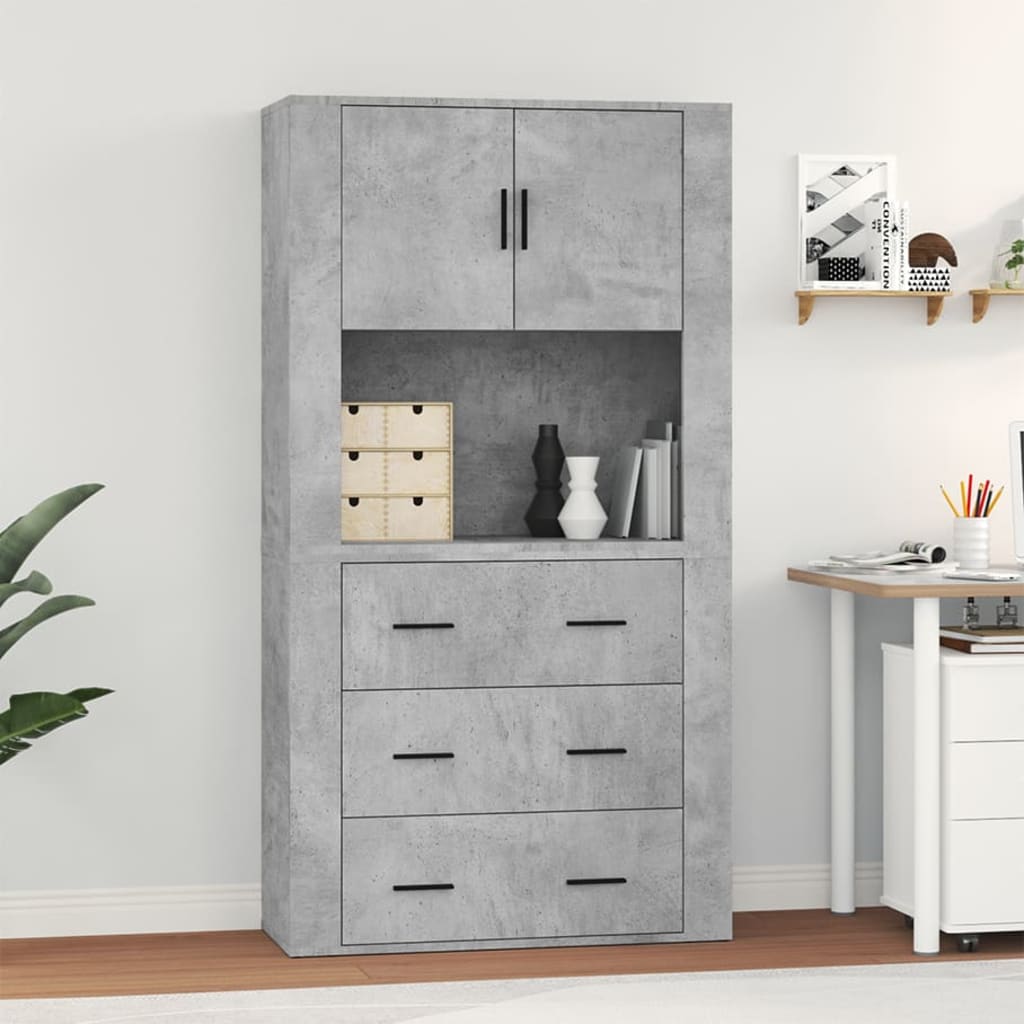 JUNG Vida Highboard Betongrau Holzwerkstoff