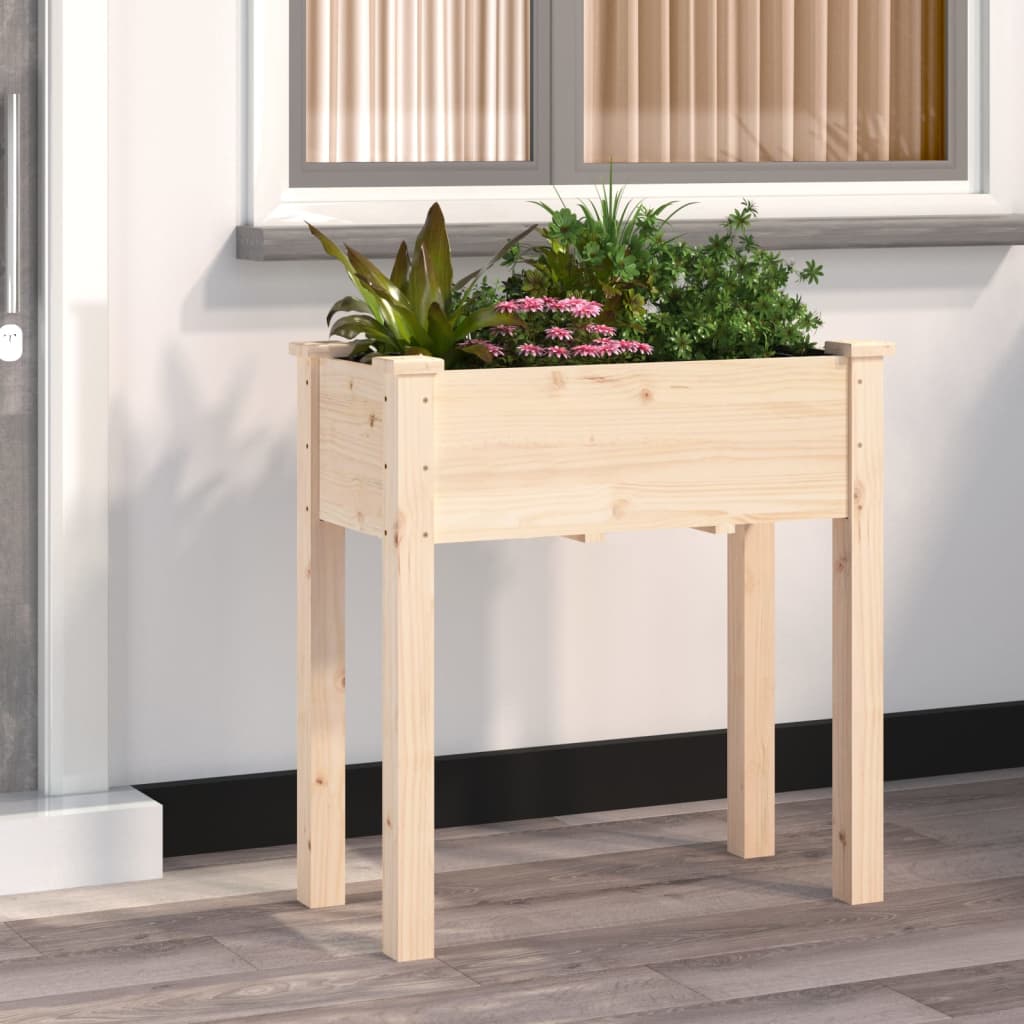JUNG Vida Pflanzkübel mit Einsatz 71x37x76 cm Massivholz Tanne