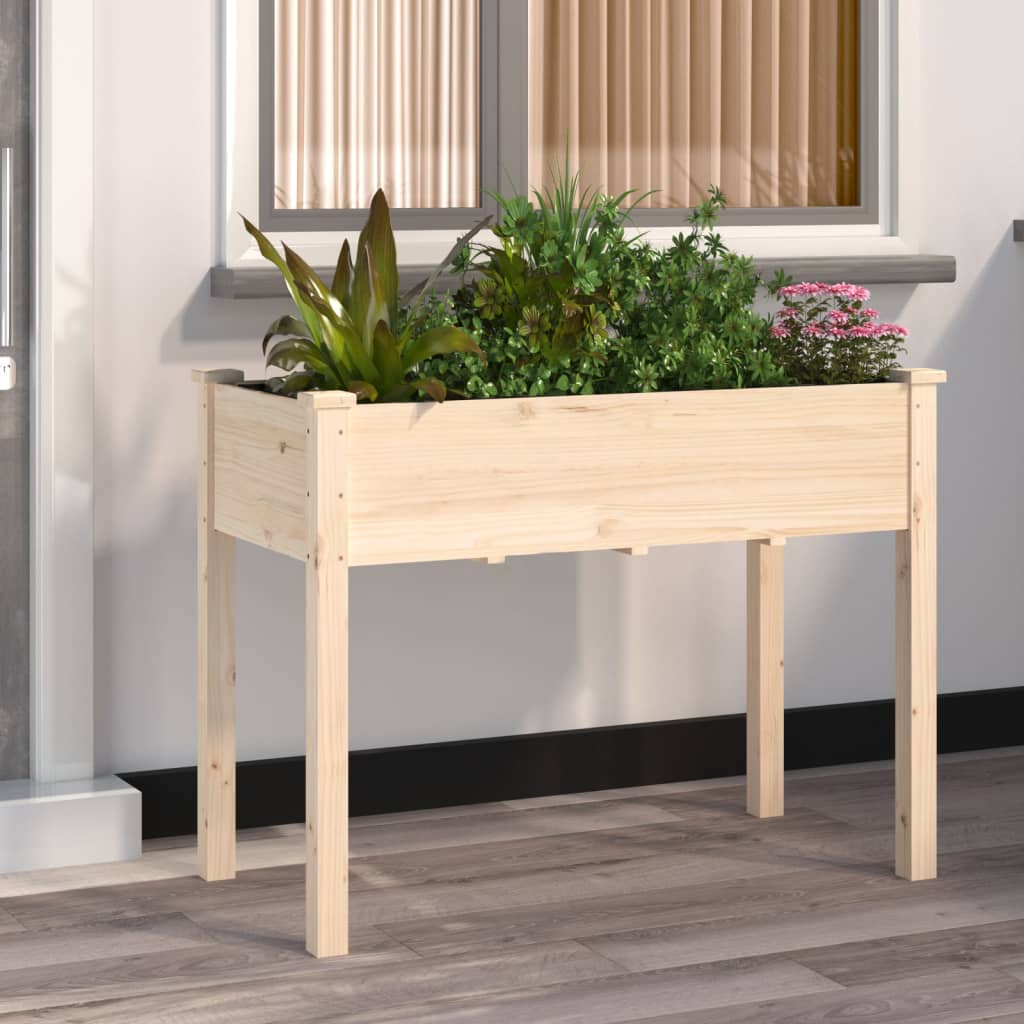 JUNG Vida Pflanzkübel mit Einsatz 118x59x76 cm Massivholz Tanne