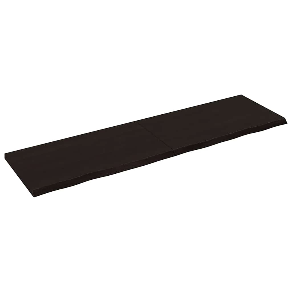 JUNG Vida Tischplatte Dunkelbraun 180x50x(2-4)cm Massivholz Eiche