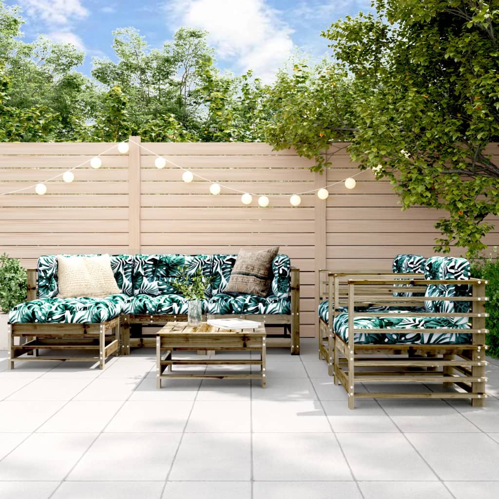 JUNG Vida 7-tlg. Garten-Lounge-Set Kiefernholz Imprägniert
