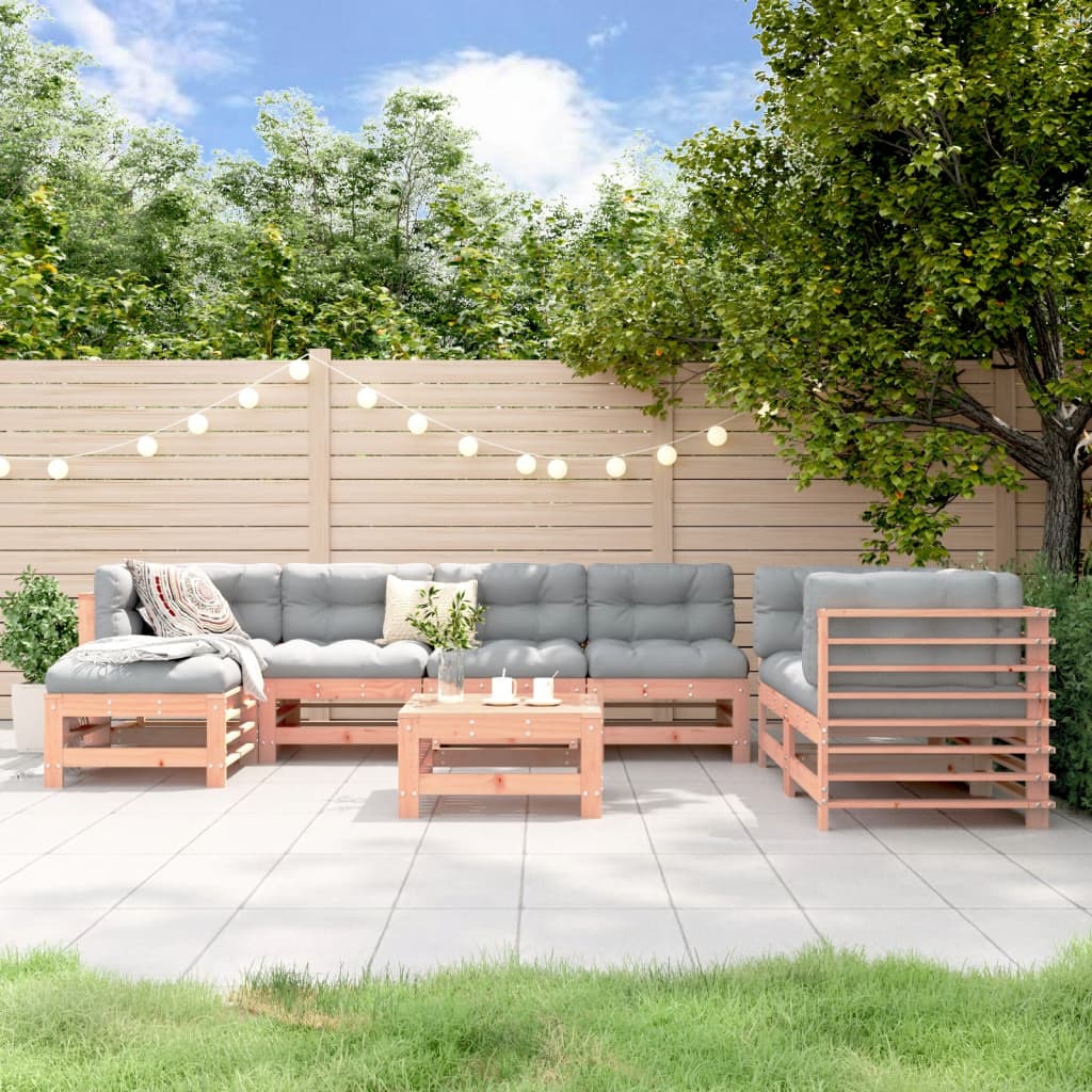 JUNG Vida 8-tlg. Garten-Lounge-Set Massivholz Douglasie