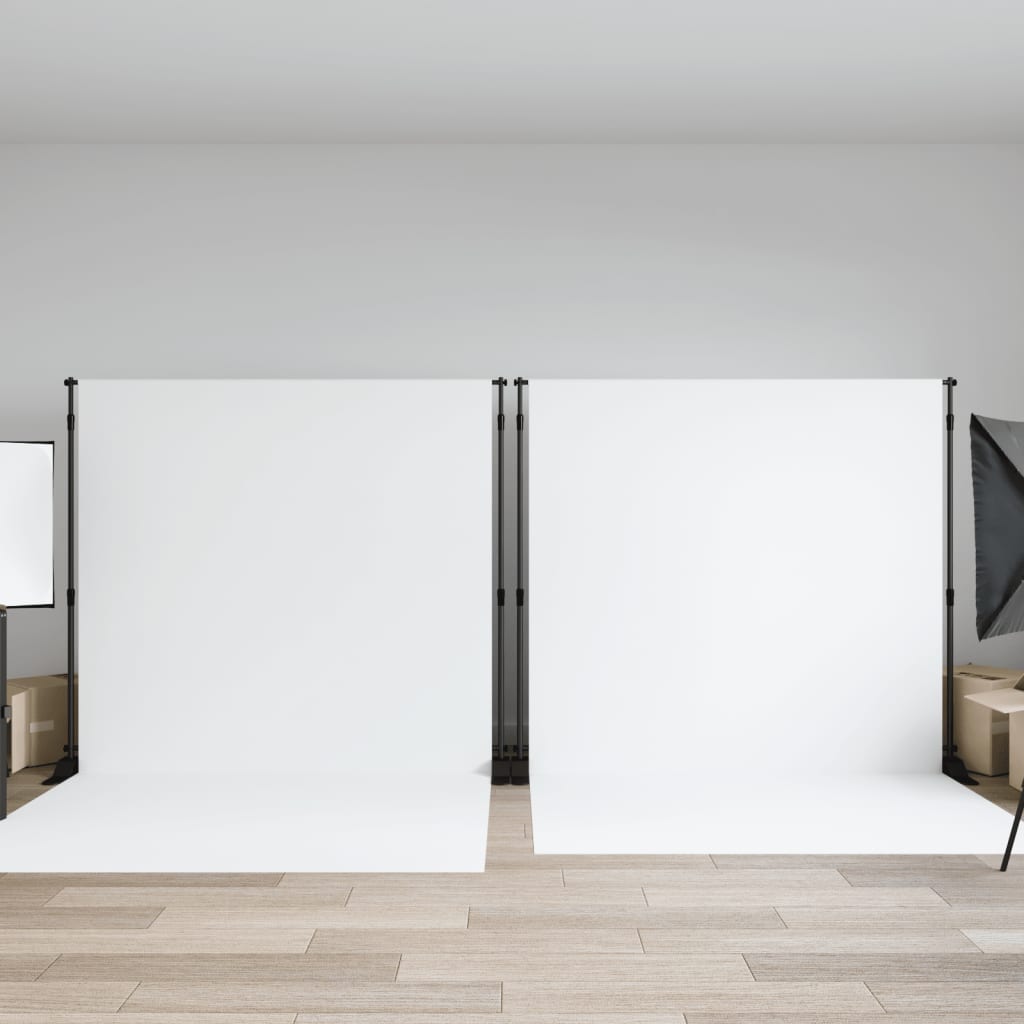 JUNG Vida Hintergrundstative 2 Stk. Schwarz 305x243 cm Stahl