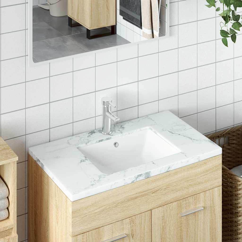 JUNG Vida Waschbecken Weiß 52x38,5x19,5 cm Rechteckig Keramik