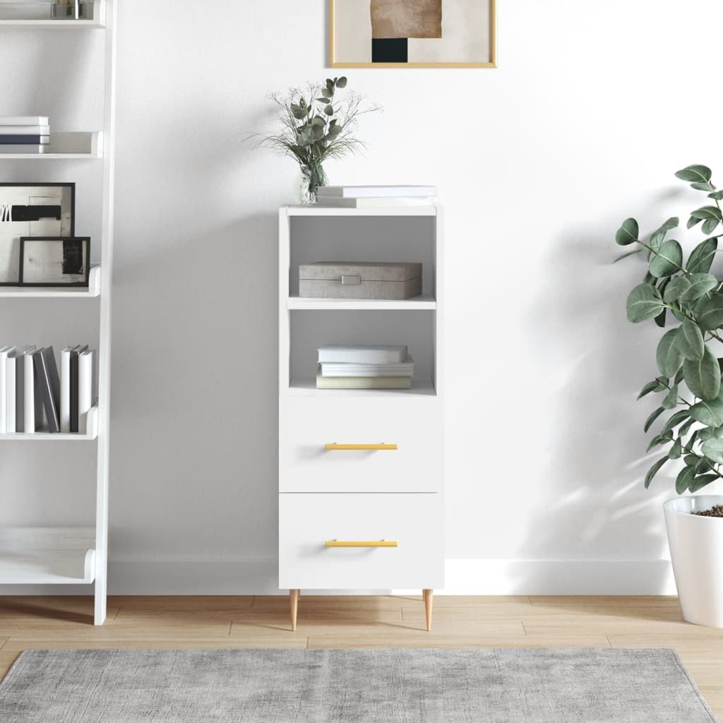 JUNG Vida Sideboard Hochglanz-Weiß 34,5x34x90 cm Holzwerkstoff