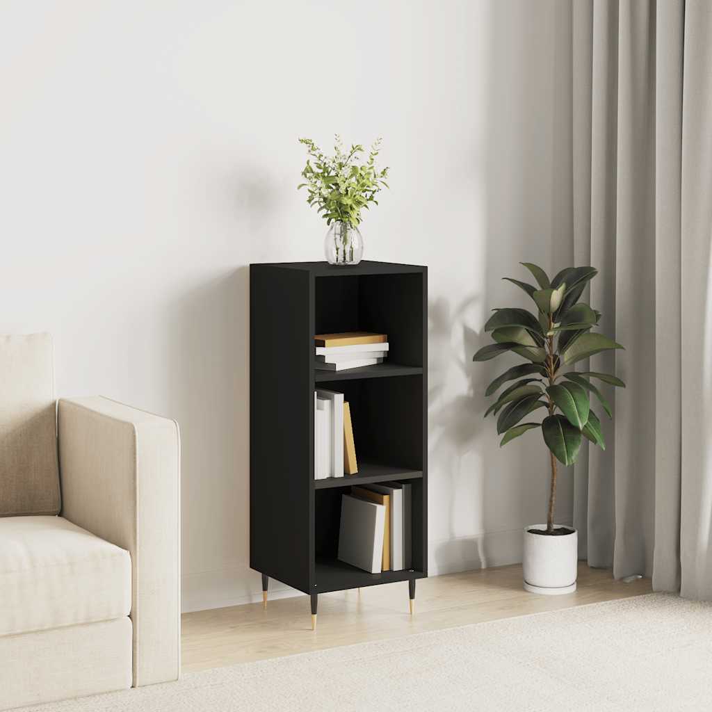 JUNG Vida Sideboard Schwarz 34,5x32,5x90 cm Holzwerkstoff