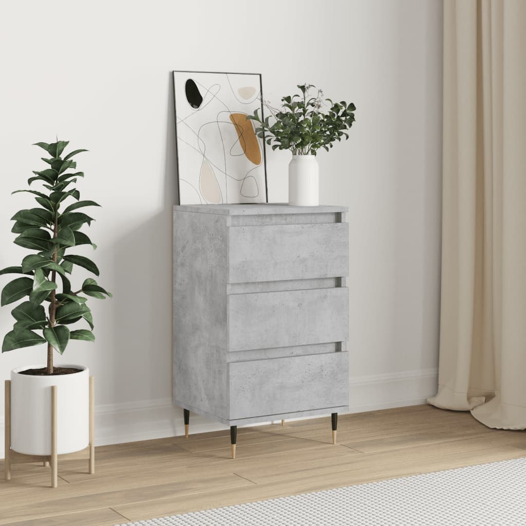 JUNG Vida Sideboard Betongrau 40x35x70 cm Holzwerkstoff