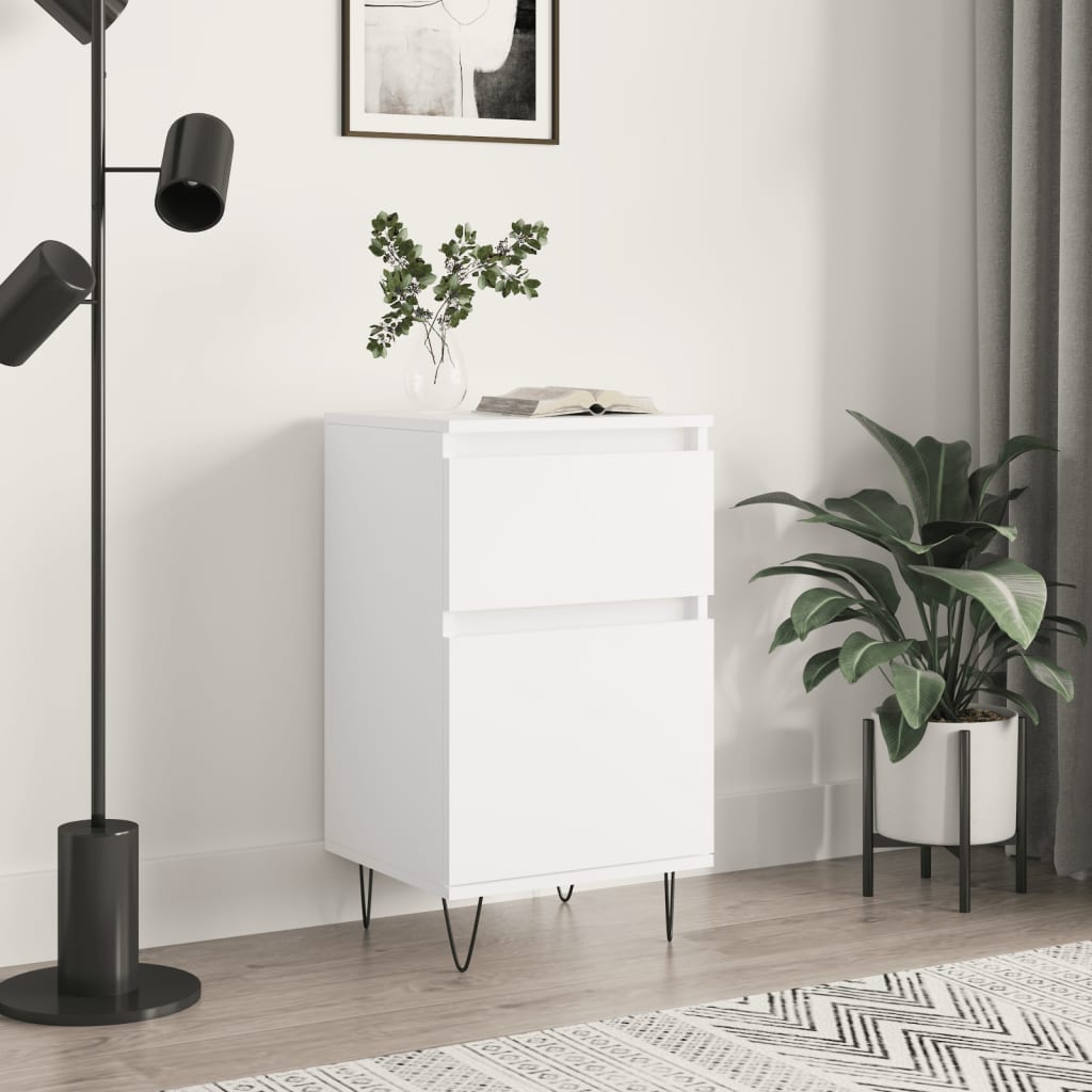 JUNG Vida Sideboard Weiß 40x35x70 cm Holzwerkstoff