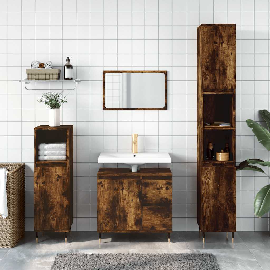JUNG Vida Badschrank Räuchereiche 65x33x60 cm Holzwerkstoff