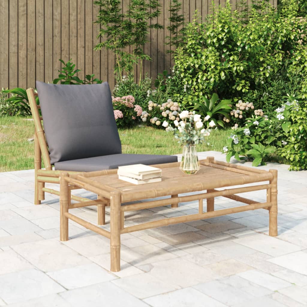 JUNG Vida Garten-Couchtisch 100x55x33 cm Bambus