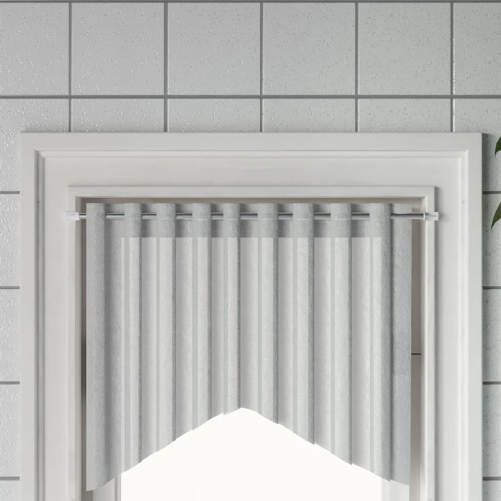 JUNG Vida Gardinenstangen 2 Stk. Weiß und Silbern 40-60 cm Aluminium