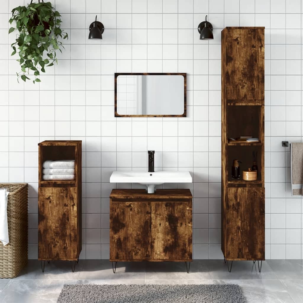 JUNG Vida 3-tlg. Badmöbel-Set Räuchereiche Holzwerkstoff