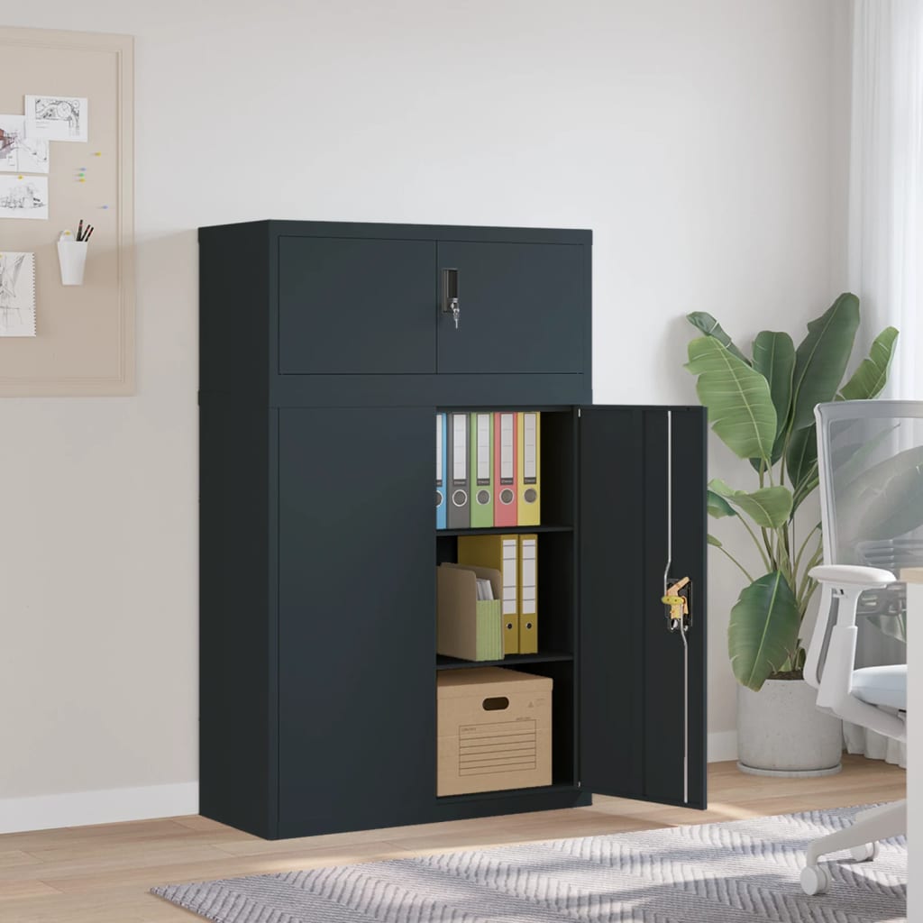 JUNG Vida Aktenschrank Anthrazit 90x40x145 cm Stahl