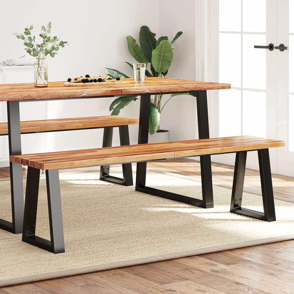 JUNG Vida Bank Baumkante 160 cm Massivholz Akazie