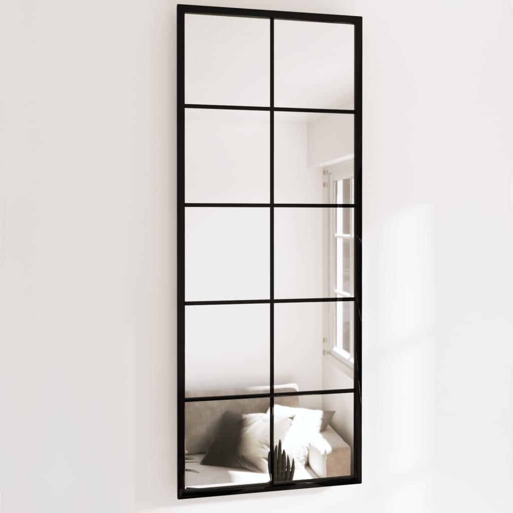 JUNG Vida Wandspiegel 2 Stk. Schwarz 100x40 cm Metall