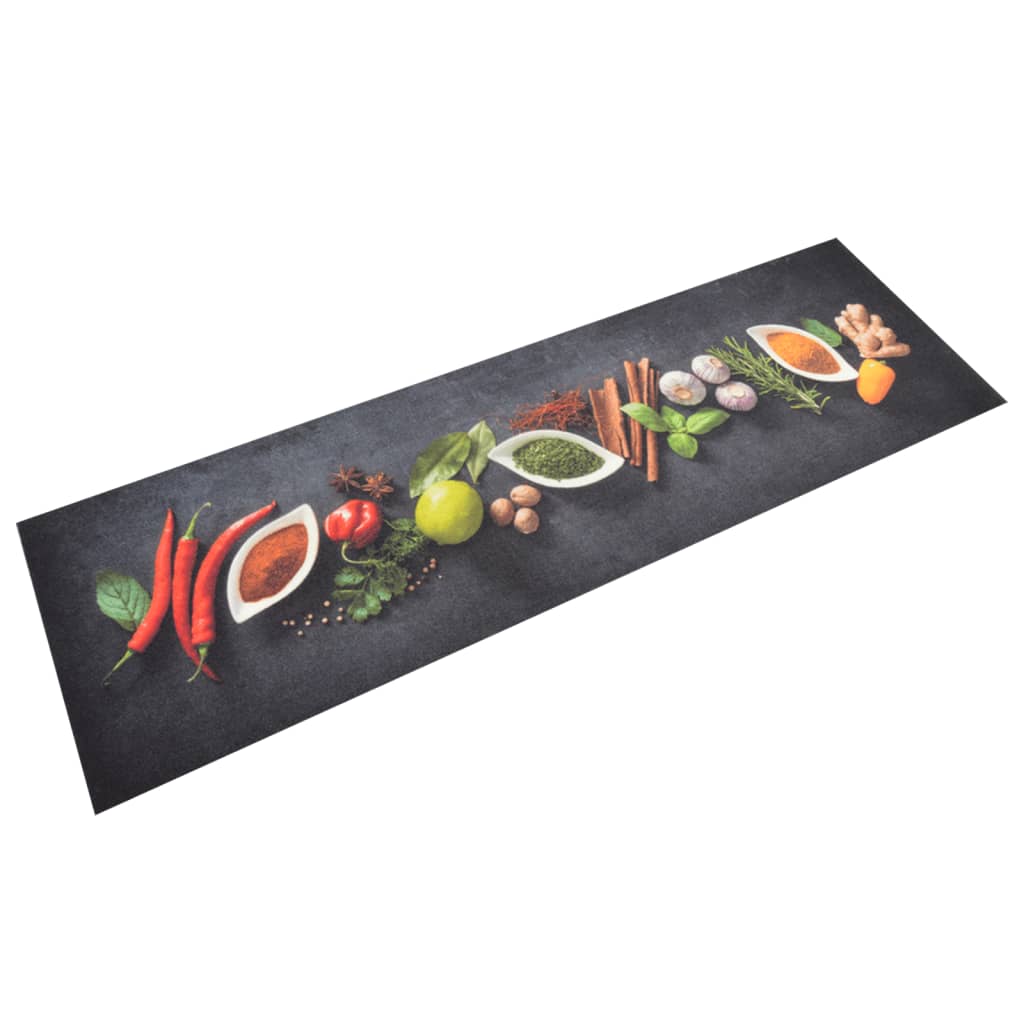 JUNG Vida Küchenteppich Waschbar Gewürze 45x150 cm Samt