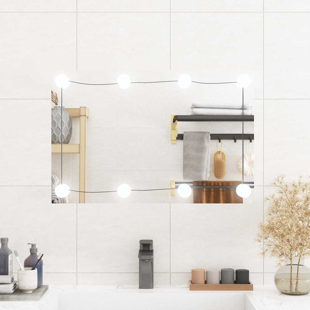 JUNG Vida Wandspiegel mit LED-Leuchten 40x60 cm Glas Rechteckig