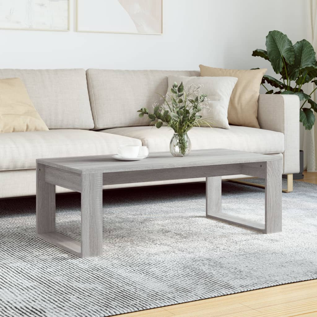 JUNG Vida Couchtisch Grau Sonoma 102x50x35 cm Holzwerkstoff