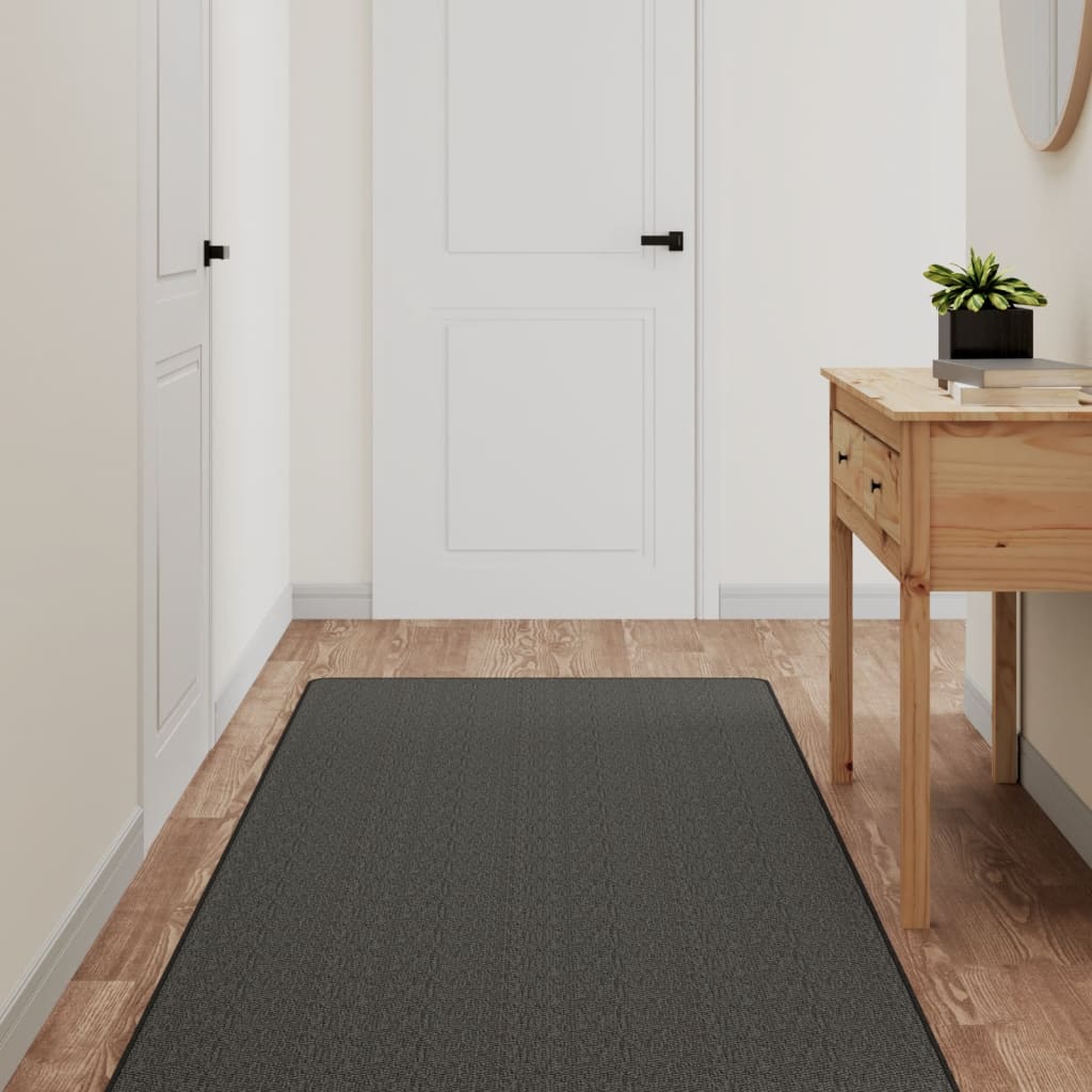 JUNG Vida Teppichläufer Sisal-Optik Anthrazit 80x250 cm