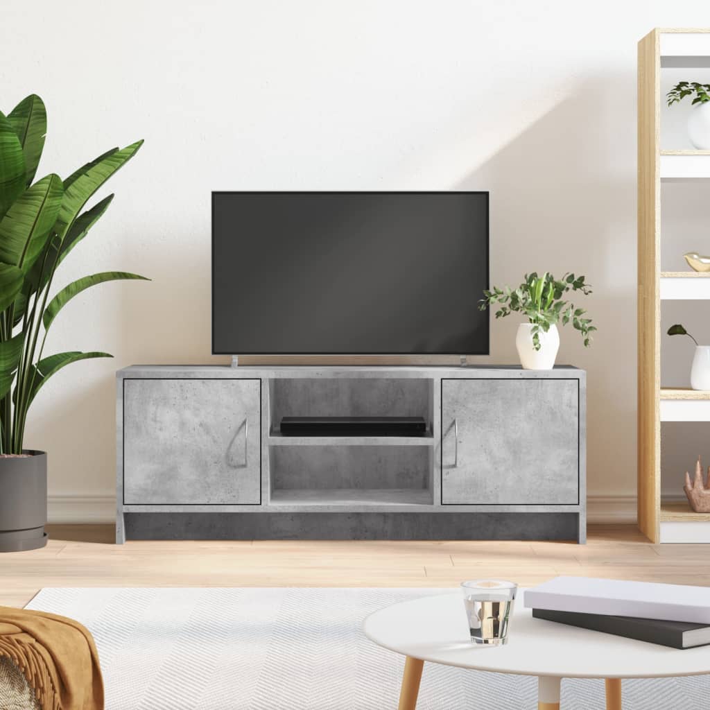 JUNG Vida TV-Schrank Betongrau 102x30x37,5 cm Holzwerkstoff