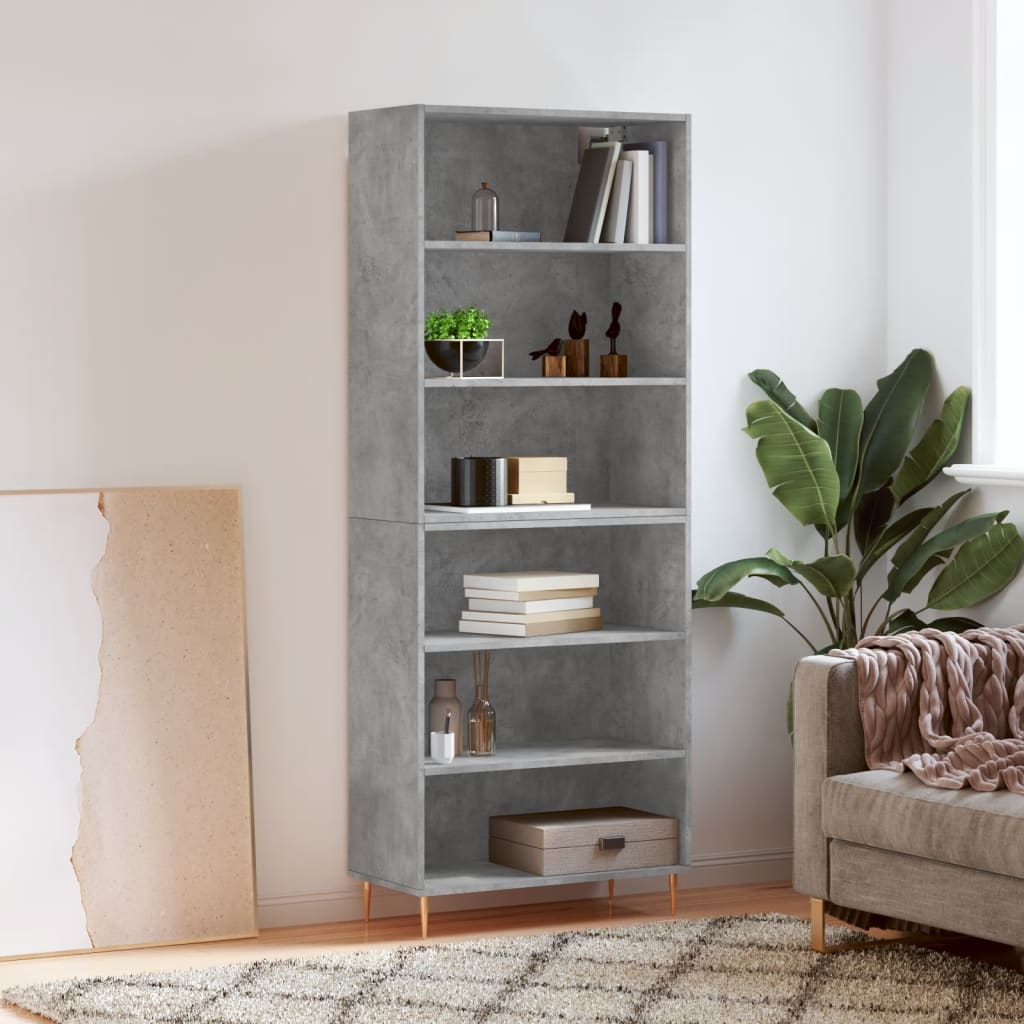 JUNG Vida Highboard Betongrau 69,5x32,5x180 cm Holzwerkstoff