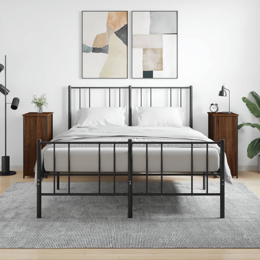 JUNG Vida Nachttische 2 Stk. Braun Eichen-Optik 32x42x80 cm Holzwerkstoff