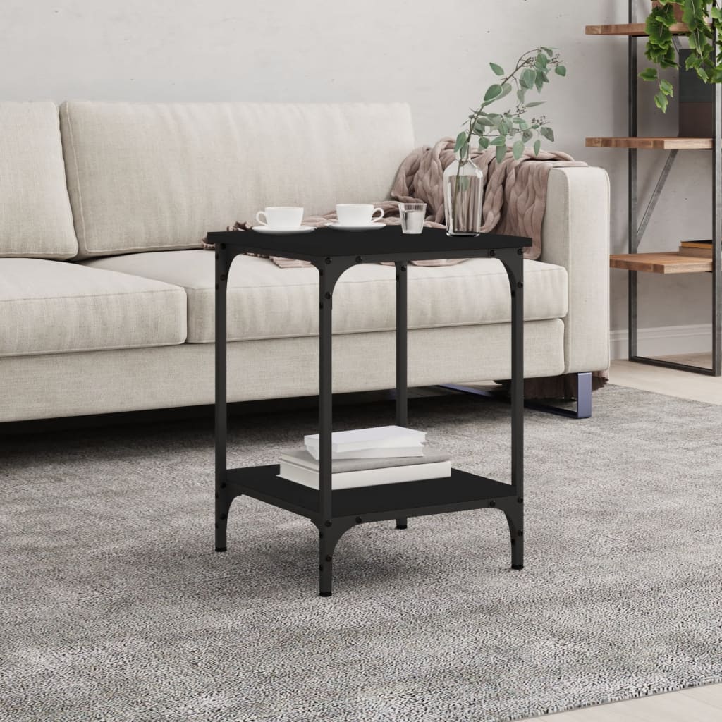 JUNG Vida Couchtisch Schwarz 40x40x55 cm Holzwerkstoff