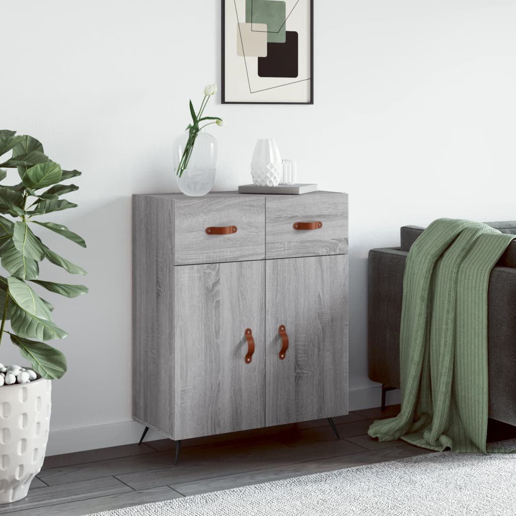 JUNG Vida Sideboard Grau Sonoma 69,5x34x90 cm Holzwerkstoff