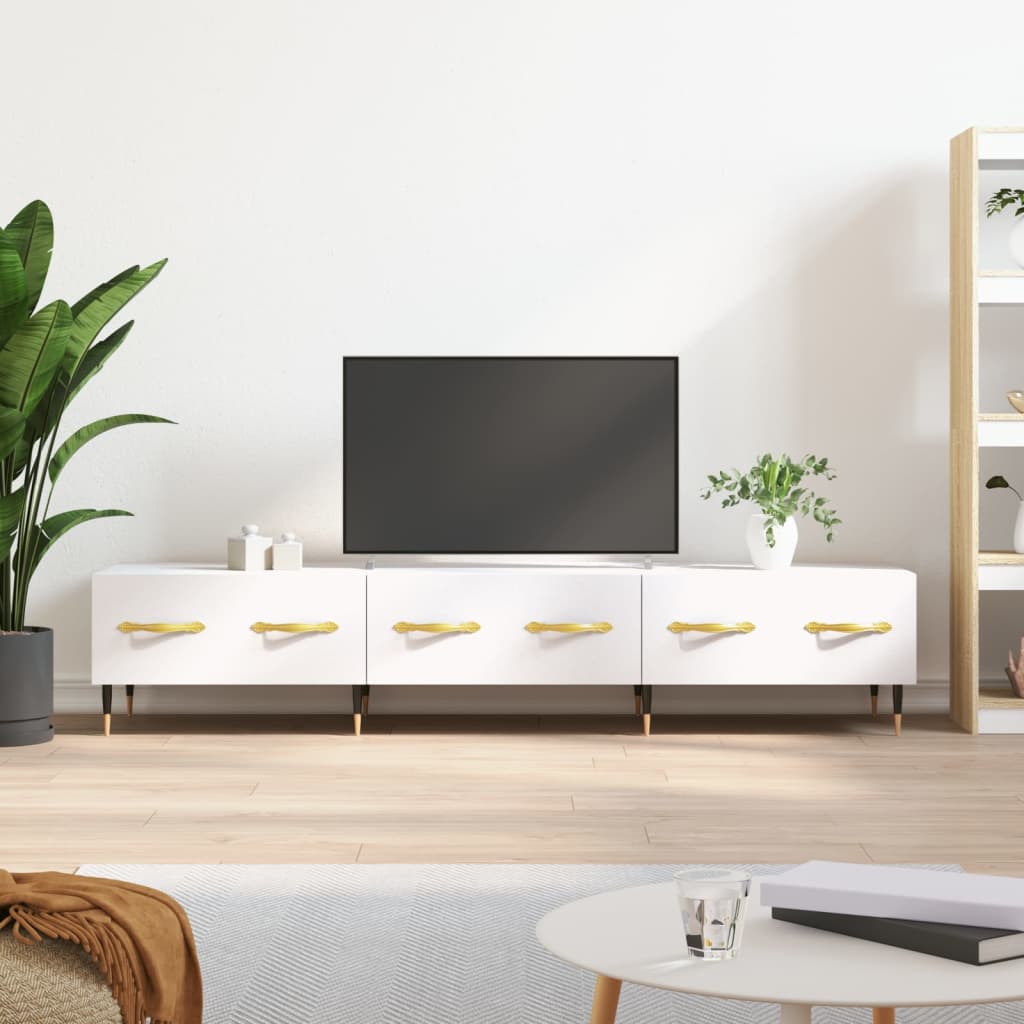 JUNG Vida TV-Schrank Weiß 150x36x30 cm Holzwerkstoff